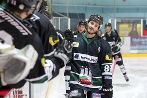 André Gerartz (Drei Tore, vier Assists in dem Spiel gegen Erfurt) Foto: HB-Fotografie, H. Beck