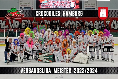 Crocodiles Hamburg Verbandsliga Meister - 2023/2024 - Foto: HB-Fotografie, H. Beck
